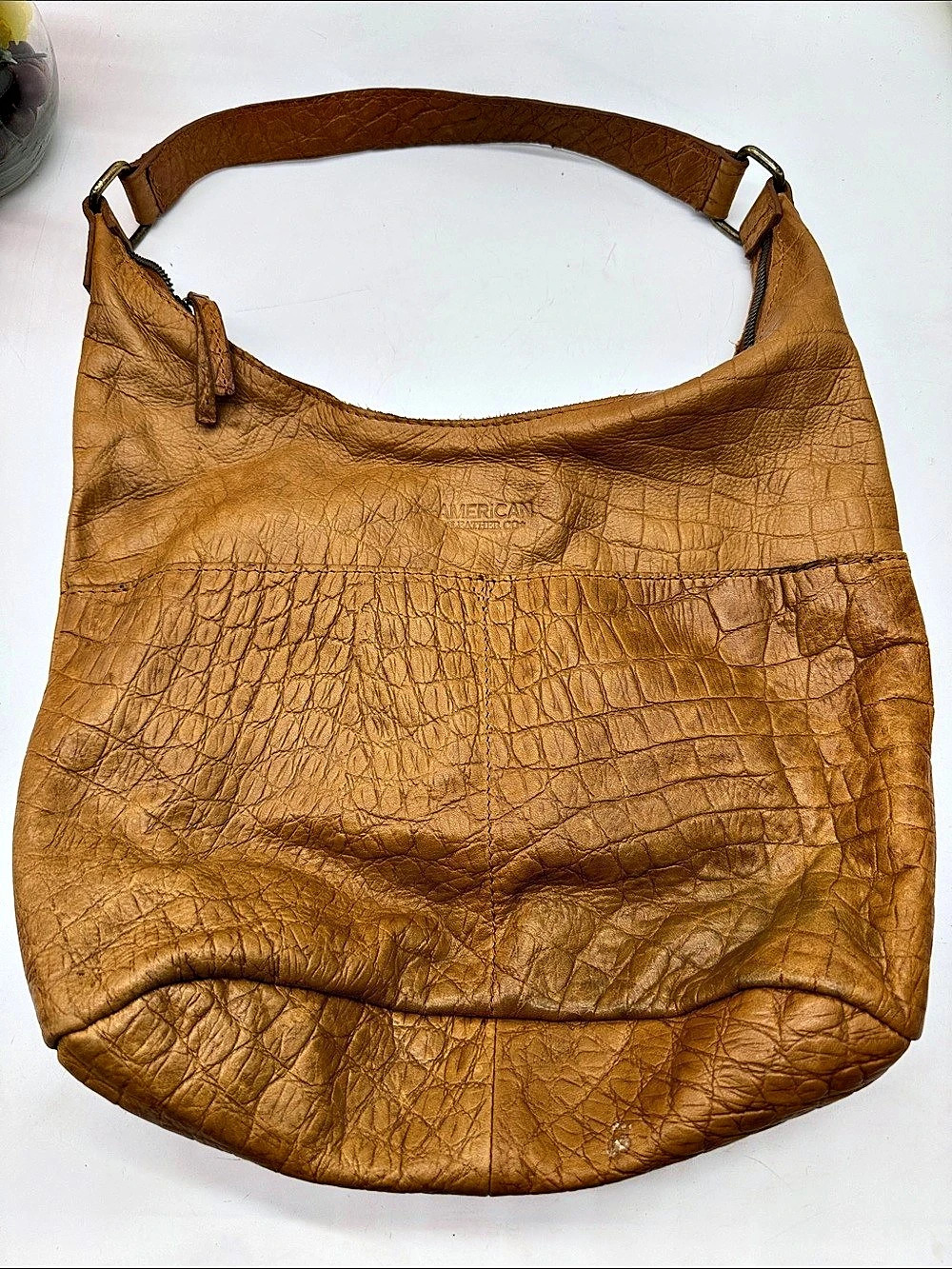 American Leather Co. Leather Hobo Bag in Brown